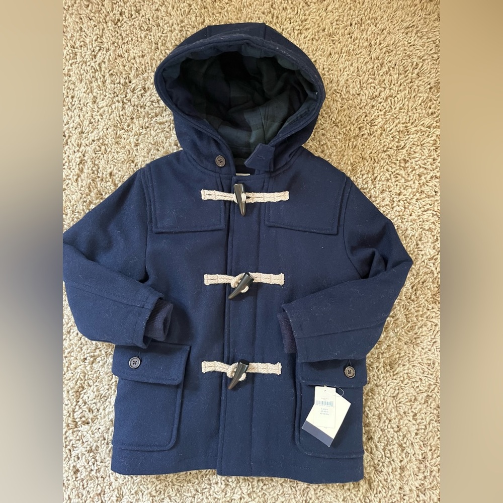 Gap Kids Toggle Navy Wool Coat